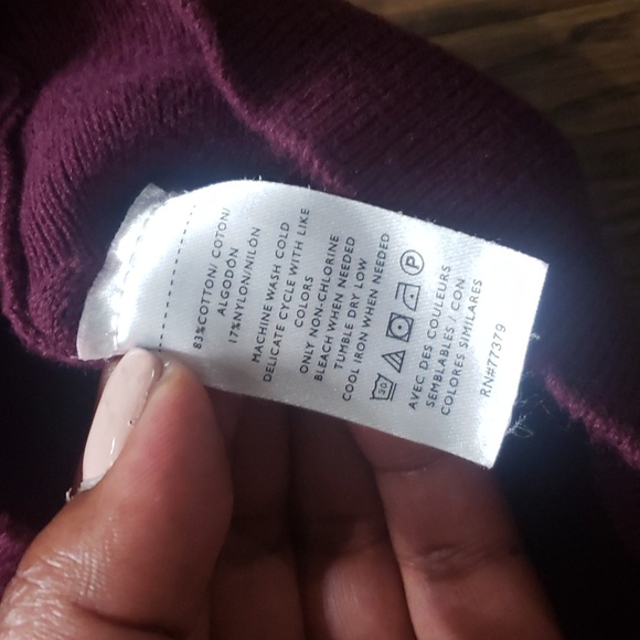 Ann Taylor Factory 3/4 Sleeve Burgundy Women’s Sweater - Picture 9 of 10